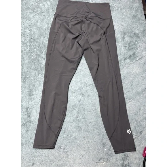 Greyson High Waisted Leggings Womens M Gray  Stretch Gym Activewear Pockets - Picture 11 of 14